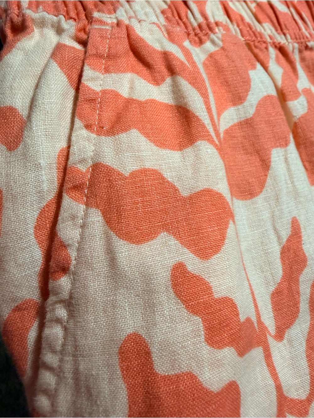 Rachel Zoe Coral-Print Wide Leg Linen Pants - Picture 3 of 6